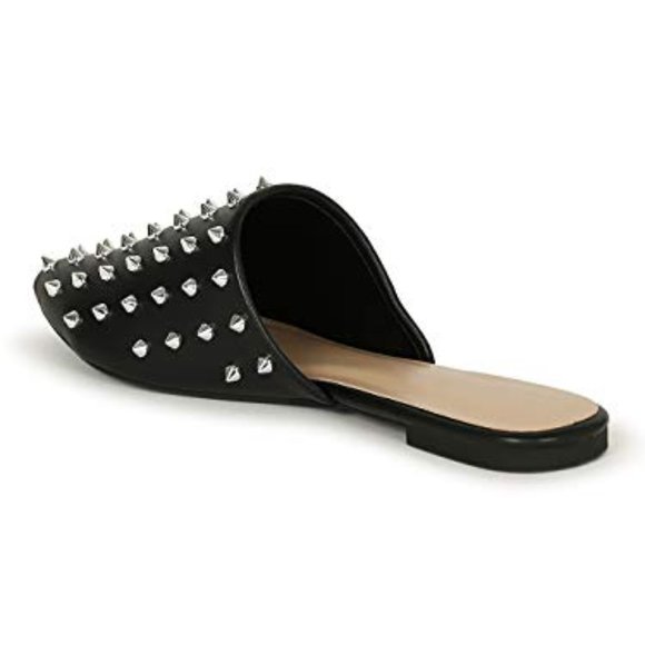 Black Studded Mules Size 6 - Picture 6 of 7